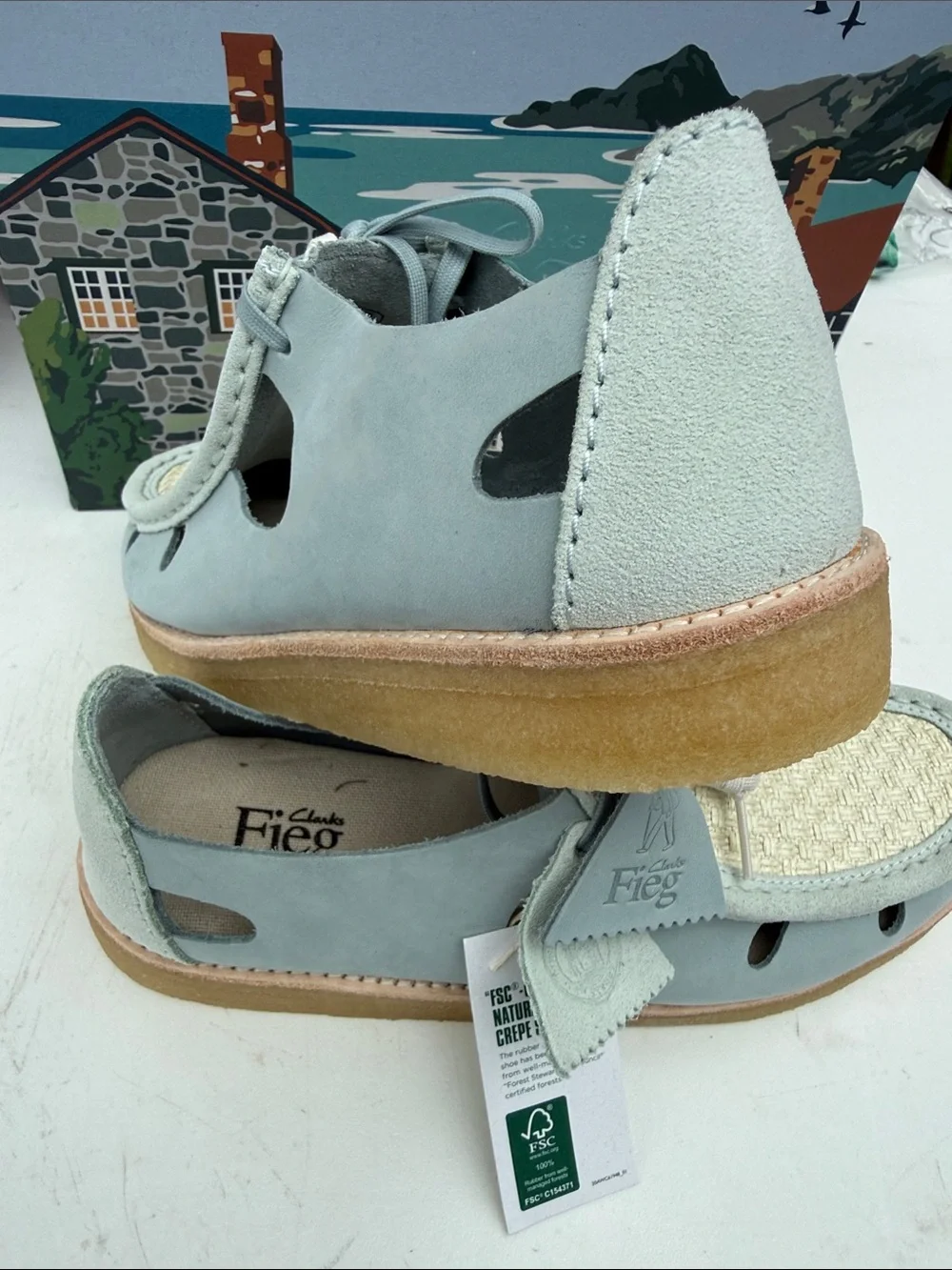 Clarks pale blue